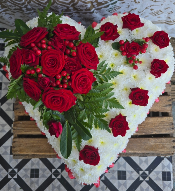 Stunning Red Rose Heart